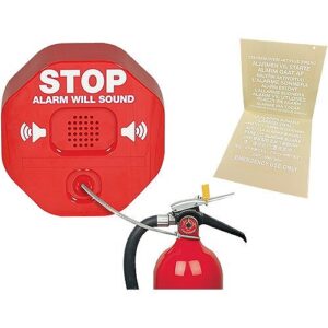 STI 6200 Fire Extinguisher Theft Stopper, Alarm, Red