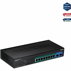 TRENDnet TPE-082WS 10-Port Gigabit Web Smart PoE+ Switch