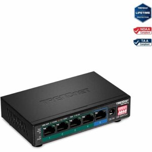 TRENDnet TPE-TG51g 5-Port Gigabit PoE+ Switch, 60W