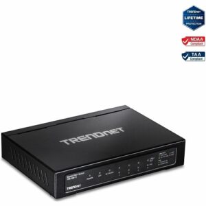 TRENDnet TPE-TG611 6-Port Gigabit PoE+ Switch, 12 Gbps, 65W PoE