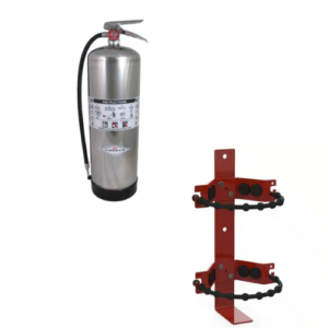 Amerex 240, 2.5 Gallon Water Class A Fire Extinguisher with 864 Heavy Duty Rubber Strap Wall Bracket