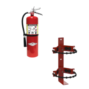 Amerex B456 10lb ABC Dry Chemical Fire Extinguisher with 862 Heavy Duty Rubber Strap Wall Bracket